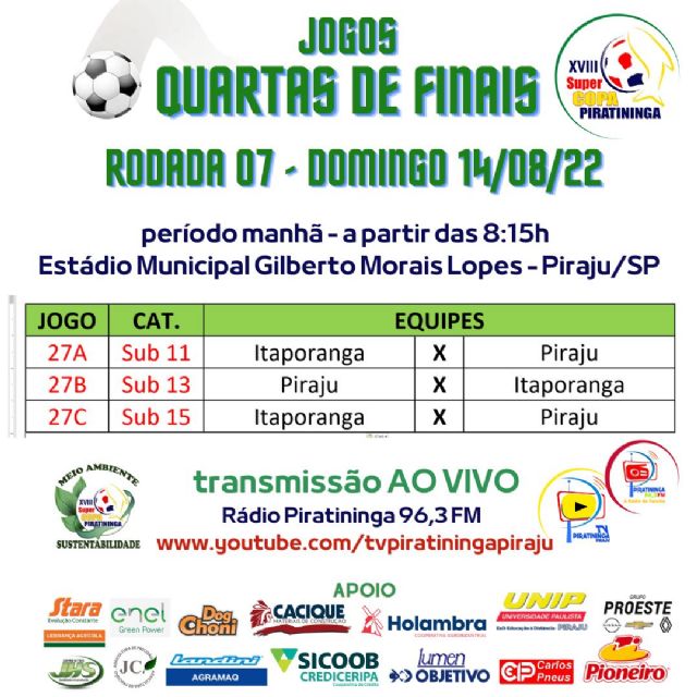 QUARTAS DE FINAIS! SUPER COPA PIRATININGA